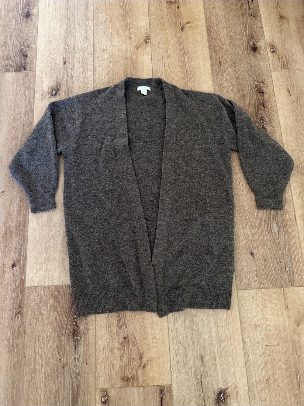 H&M | Brownish/Gray Open-Front Knit Cardigan | size M | soft